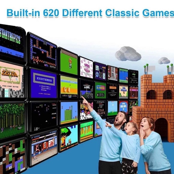 New - Wireless Classic Retro Handheld Game Console with 620 Built-in Games - Picture 11 of 15